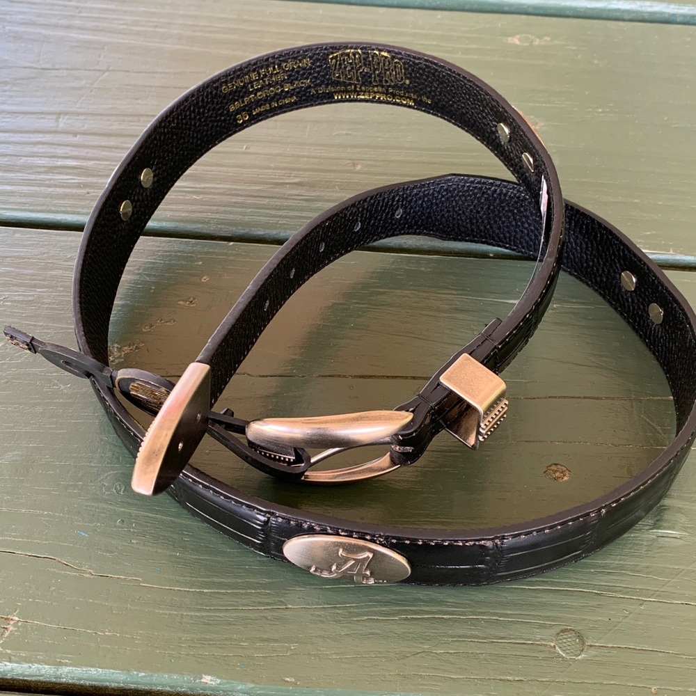 University of Alabama Leather Belt